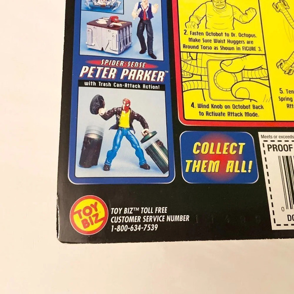 Vintage 1999 Toy Biz Spiderman Spider Power Doctor Octopus Series 2 Bent Card - Picture 11 of 16